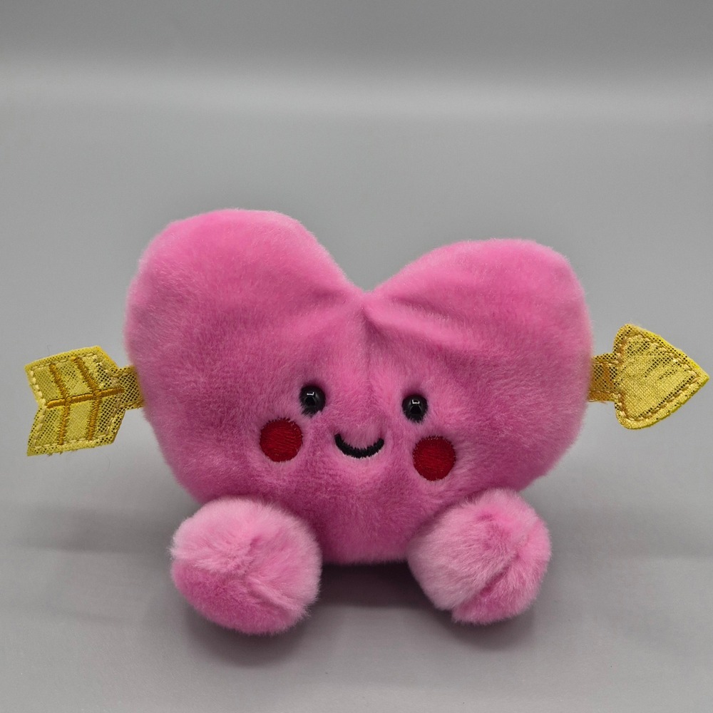 Aurora Palm Pals Pink Cupid Heart Plush Stuffed Animal Valentine Love Tiny Toy
